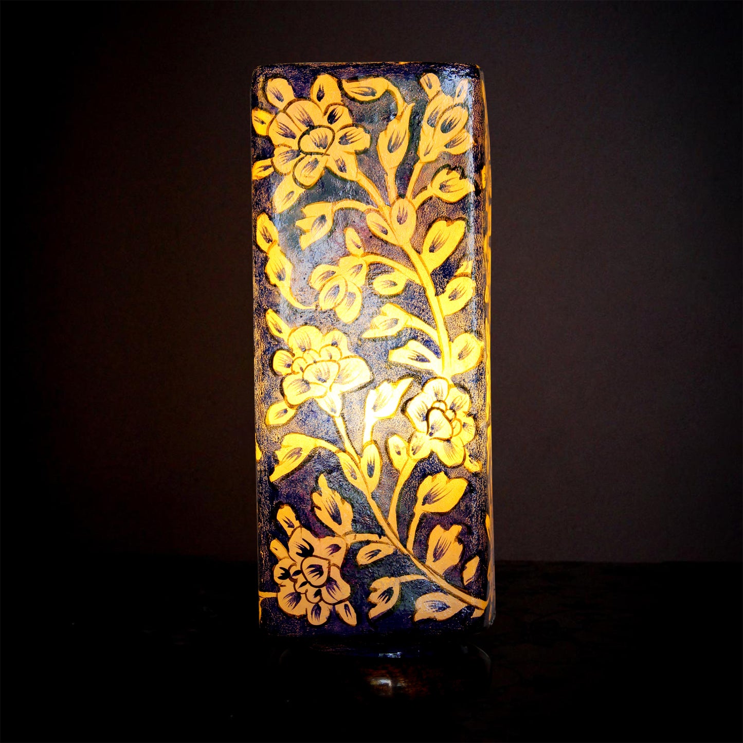 Midnight Flora (Base: Rosewood, Hand-Painted)